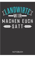 Landwirte - wir machen euch satt.: Notizbuch mit 120 Leeren Seiten im Format A5 (6x9 Zoll)