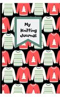 My Knitting Journal: My Knitting Journal: Knitting Projects, Keep track of your knitting, Crochet Journal.Christmas Jumpers.Red White.Patterns, Designs, Knitting, Cost, 