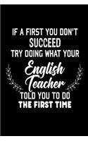 If At First You Don't Succeed... Try Doing What Your English Teacher Told You To Do The First Time