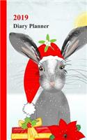 2019 Diary Planner: Whimsy Christmas Bunny Rabbit