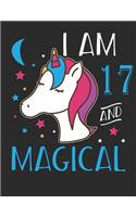 I Am 17 and Magical: Blank Line Notebook (8.5 X 11 - 110 Pages)