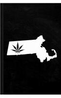 Massachusetts Weed 420 Journal Notebook: Blank Lined Ruled for Writing 6x9 120 Pages