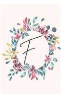F: Personalized Notebook Journal for florists, wedding planner, bride's maid gift, wedding decorators with floral cover