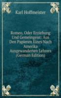 Romeo, Oder Erziehung Und Gemeingeist: Aus Den Papieren Eines Nach Amerika Ausgewanderten Lehrers (German Edition)