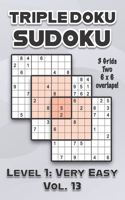 Triple Doku Sudoku 3 Grids Two 6 x 6 Overlaps Level 1