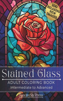 STAINED GLASS Adult Coloring Book
