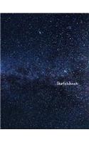 Sketchbook: Large Galaxy Design Drawing Book