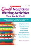 Quick Nonfiction Writing Activities That Really Work!