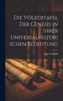 Völkertafel der Genesis in ihrer universalhistorischen Bedeutung