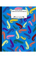 Wide Ruled Composition Notebook. Catfish Pattern