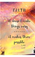 Faith - it doesn't make things easy - it makes them possible - Luke 1