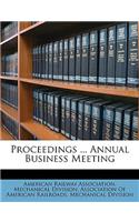 Proceedings ... Annual Business Meeting