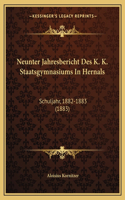 Neunter Jahresbericht Des K. K. Staatsgymnasiums In Hernals