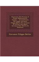 Resoconto Del Processo E Finale Dibattimento: Tenuto ... Al Confronto Del Legale Giovanni Filippo Bettio Per Crimine Di Offesa Alla Maest? Sovrana E Per Delitto Di Sedizione(Italian)