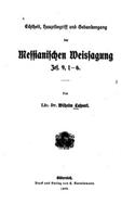 Echtheit, Hauptbegriff und Gedankengang der messianischen Weissagung, jes. 9, 1-6