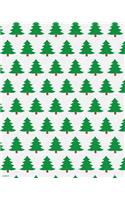 notebook: tree pattern, 8 x 10, 80 lined pages, college ruled, glossy cover