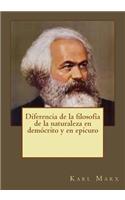 Diferencia de la filosofía de la naturaleza en demócrito y en epicuro