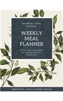 My Weekly Meal Planner - Floral Theme Notepad - 8,5 x 11 inch / 112 pages