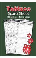 Yahtzee Score Sheets