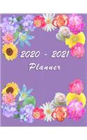 2020 - 2021 - Two Year Planner: Academic and Student Daily and Monthly Planner - July 2020 - June 2021 - Organizer & Diary - To do list - Notes - Month's Focus - Elegant Violet Pas