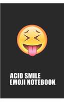 Acid Smile Emoji Emoticons Notebook Emoji Notebook, Blank Composition Book, Emoji Notebooks for Girls/Boys, Emoji School Supplies Notebook for School / Teacher / Office / Student