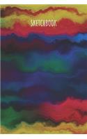 Sketchbook: A5 Skizzenbuch Linierte 120 Seiten Soft Cover - Skizzenblock - Malbuch - Zeichenheft - Abstrakt Dunkle Bunte Farben 6x9