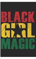 Black Girl Magic: Ghanaian Queen flag Blank Lined Notebook