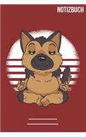 Notizbuch Schäferhund Yoga: A5 Notebook - 111 Seiten - Extra Kalender 2020 - Einzigartig - Dotgrid - Dotted - Punktraster - Geschenk - Geschenkidee