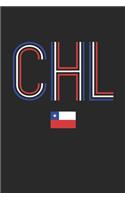 Vintage Chile Notebook - Chile Diary - Retro Chilean Flag Journal - Chile Gifts