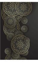 Discreet Password Book: Never Forget A Password Again! 6" x 9" Ornamental Gold Shapes On Black Background Design, Password Book With Tabbed Large Alphabet, Over 390 Record (16 Discreet Password Book)