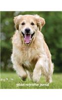 Golden Retriever Journal: 8 x 10 inch dog notebook, dot grid journal, 150 pages