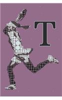 T Monogram Initial Tennis Journal