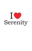 I Love Serenity: Lined Journal for Jotting Love Notes