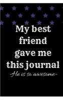 My best friend gave me this journal he is so awesome: 120pg blank lined 6x9 diary or journal gift for teens