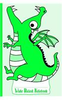 Green Hungry Dragon Wide Ruled Notebook