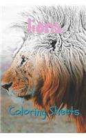 Lion Coloring Sheets: 30 Lion Drawings, Coloring Sheets Adults Relaxation, Coloring Book for Kids, for Girls, Volume 4