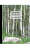 Aspen Tree Grove Composition Notebook, 4x4 Quad Ruled Graph Paper: : 100 Sheets / 200 Pages, 9-3/4" X 7-1/2"