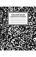 College Ruled Composition Notebook