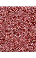 Journal Notebook Mandala Pattern 4: 172 Lined Numbered Pages With 3 Index Pages For Easy Organization in Large 8 x 10 Size For Journaling, Writing, Planning or Doodling.(87 Artsy Lined Journals)