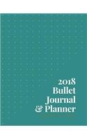 2018 Bullet Journal & Planner - Dotted Journal Notebook - Large; 300 Pages: Chocolate/Teal