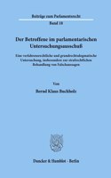 Der Betroffene Im Parlamentarischen Untersuchungsausschuss