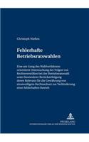 Fehlerhafte Betriebsratswahlen