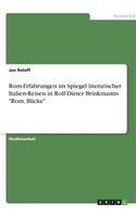 Rom-Erfahrungen im Spiegel literarischer Italien-Reisen in Rolf-Dieter Brinkmanns Rom, Blicke