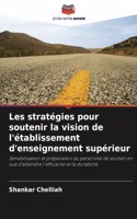 Les stratégies pour soutenir la vision de l'établissement d'enseignement supérieur