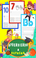 Aprendiendo a repasar: aprender a escribir y trazar letras y numeros, líneas, formas para Niños de 3 a 5 Años