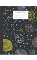 Composition Book College-Ruled Outer Space Constellations Doodle: Class Notebook for Study Notes and Writing Assignments