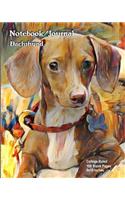 Notebook/Journal - Dachshund: College Ruled - 100 Blank Pages - 8x10 Inches