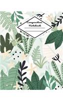 Composition Notebook: Green Leaves(1 Composition Notebooks)