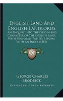 English Land and English Landlords