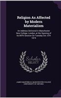 Religion as Affected by Modern Materialism